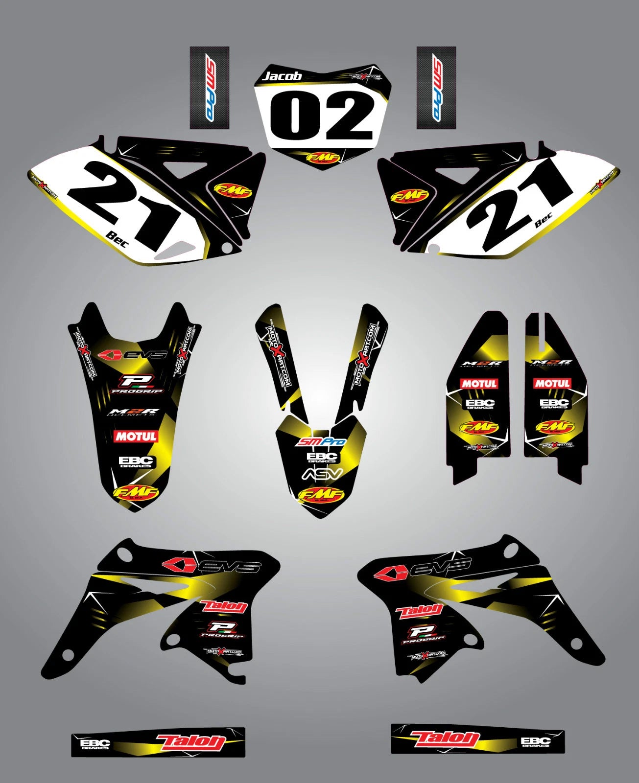 Custom Graphic Kit - Barbed Style for SUZUKI RMZ 250 (2007-2009)