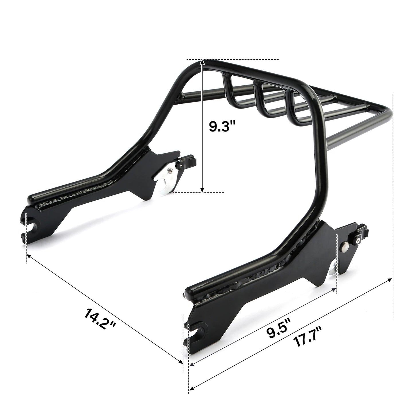 Black Two Up Luggage Rack for Harley Breakout FXBRS & Fat Boy FLFBS (2018-2025)