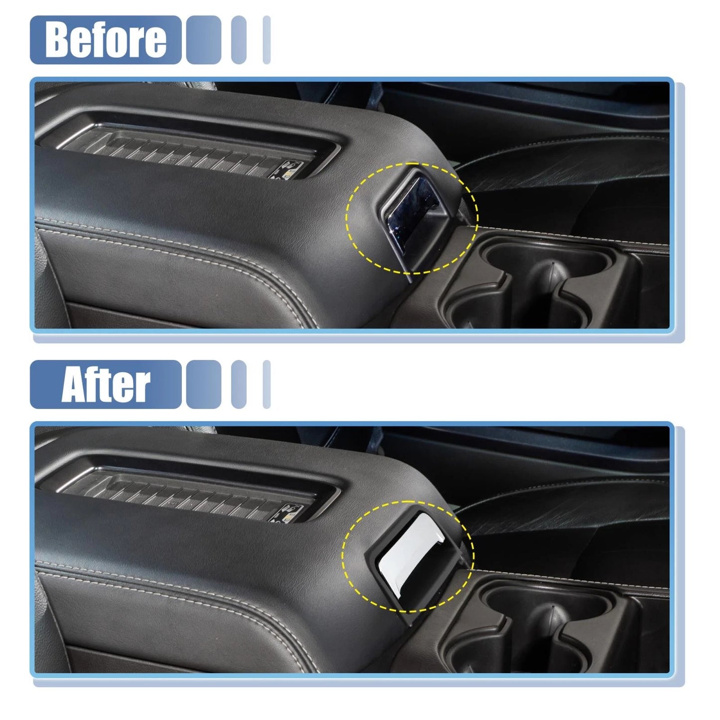 1 Set Center Console Cover Lock Armrest Lid Catch Plastic for GMC Silver Tone