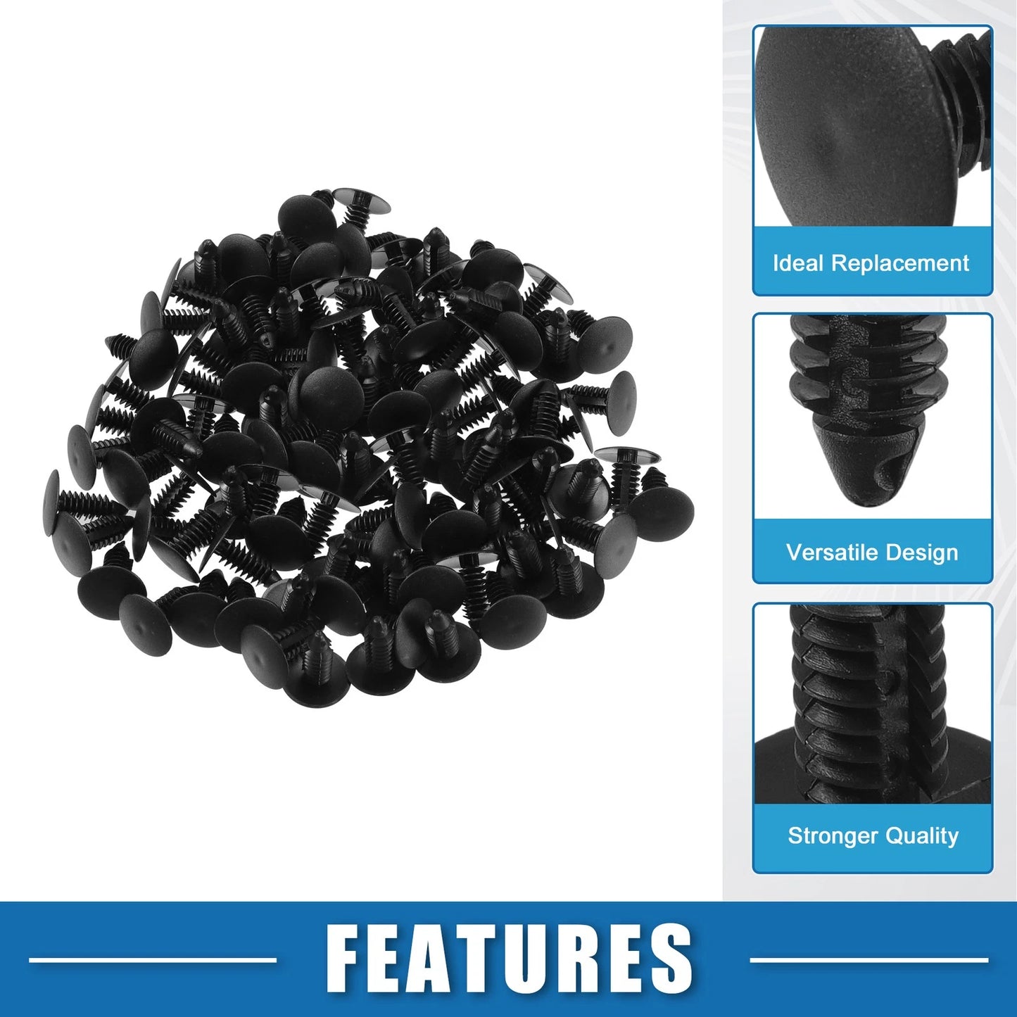100 Pcs Bumper Clips for Jeep Dodge Plastic Automotive Fasteners