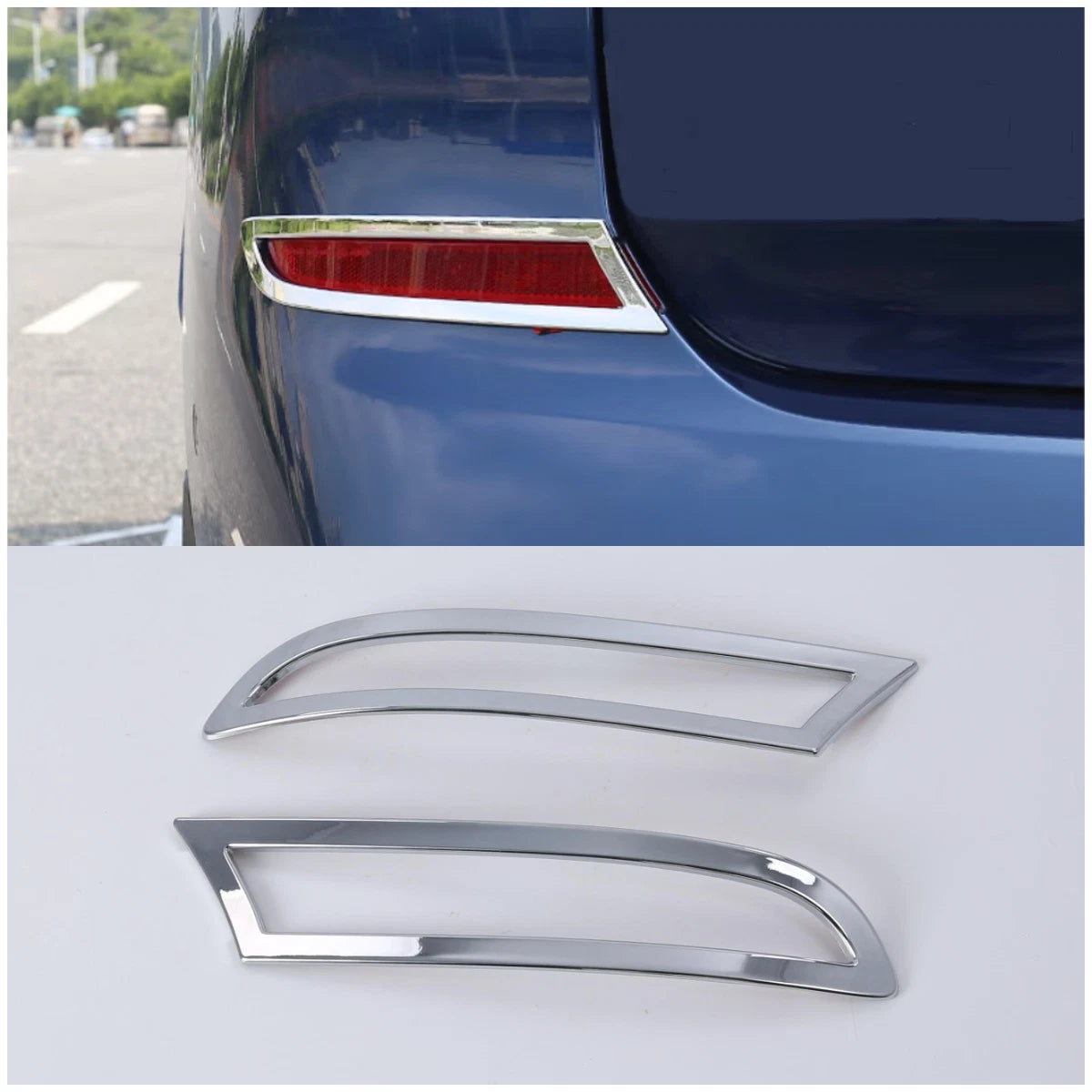ABS Chrome Rear Fog Light Frame Lid Cover Trim for BMW X3 G01 (2018-2021) 2 x