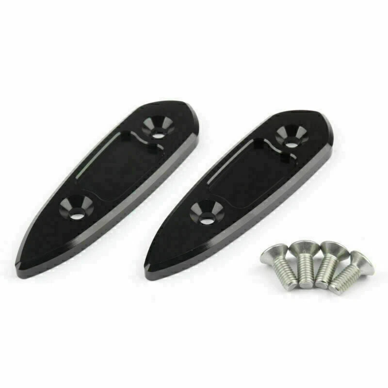 CNC Mirror Caps for Yamaha YZF R3 (2015-2016), R25 (2013-2015) Black
