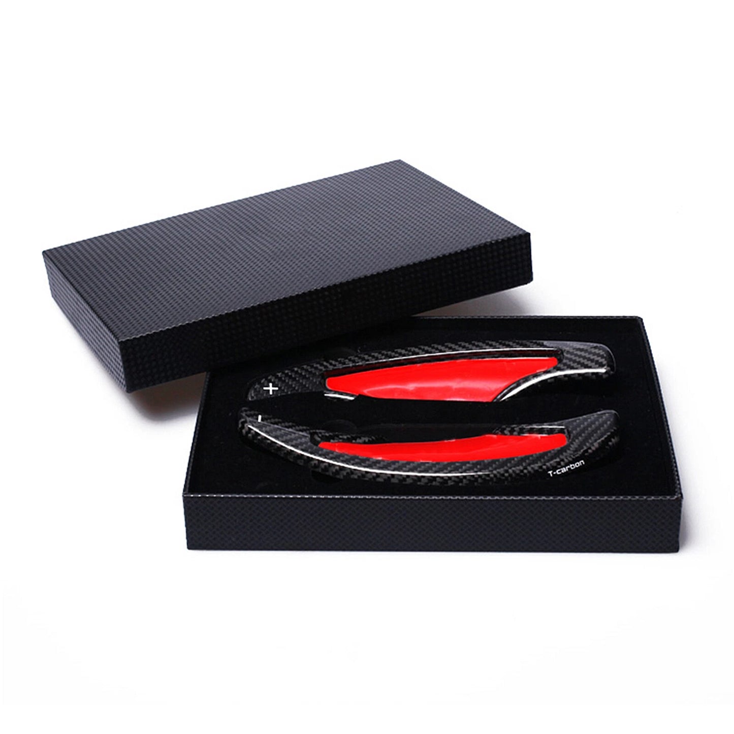 2 x Carbon Black Steering Wheel Shift Paddle Extensions for Cadillac ATS (2013-2019)
