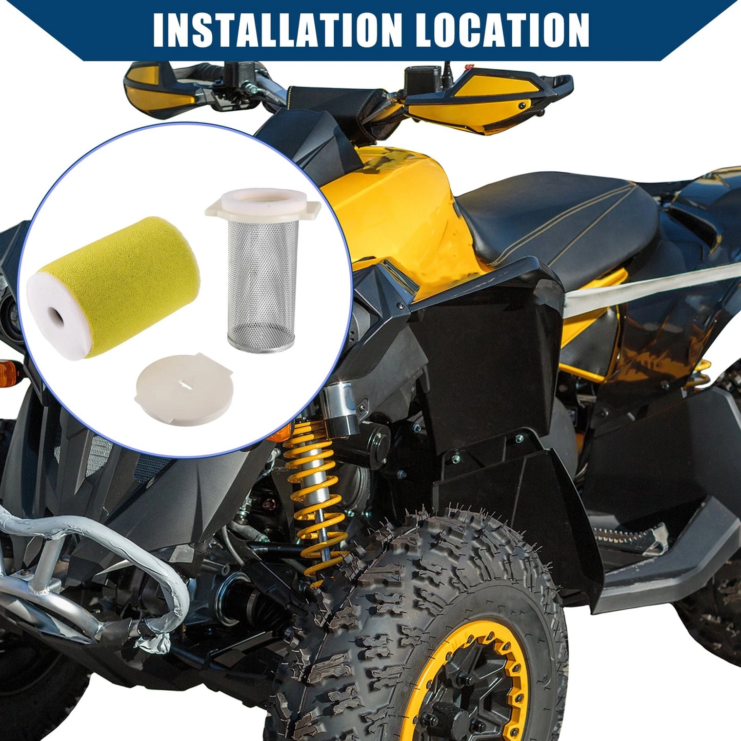 1 Set Air Filter Guide End Cap for Yamaha Big Bear 350 (1987–2000)