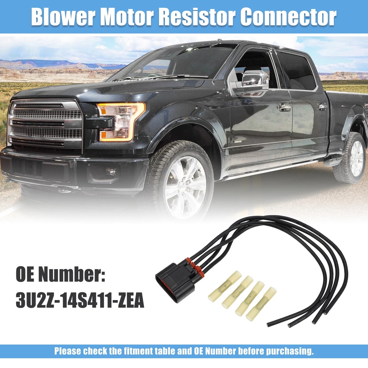 Motor Resistor Repair Connector Plug Harness for Ford (2003-2005)