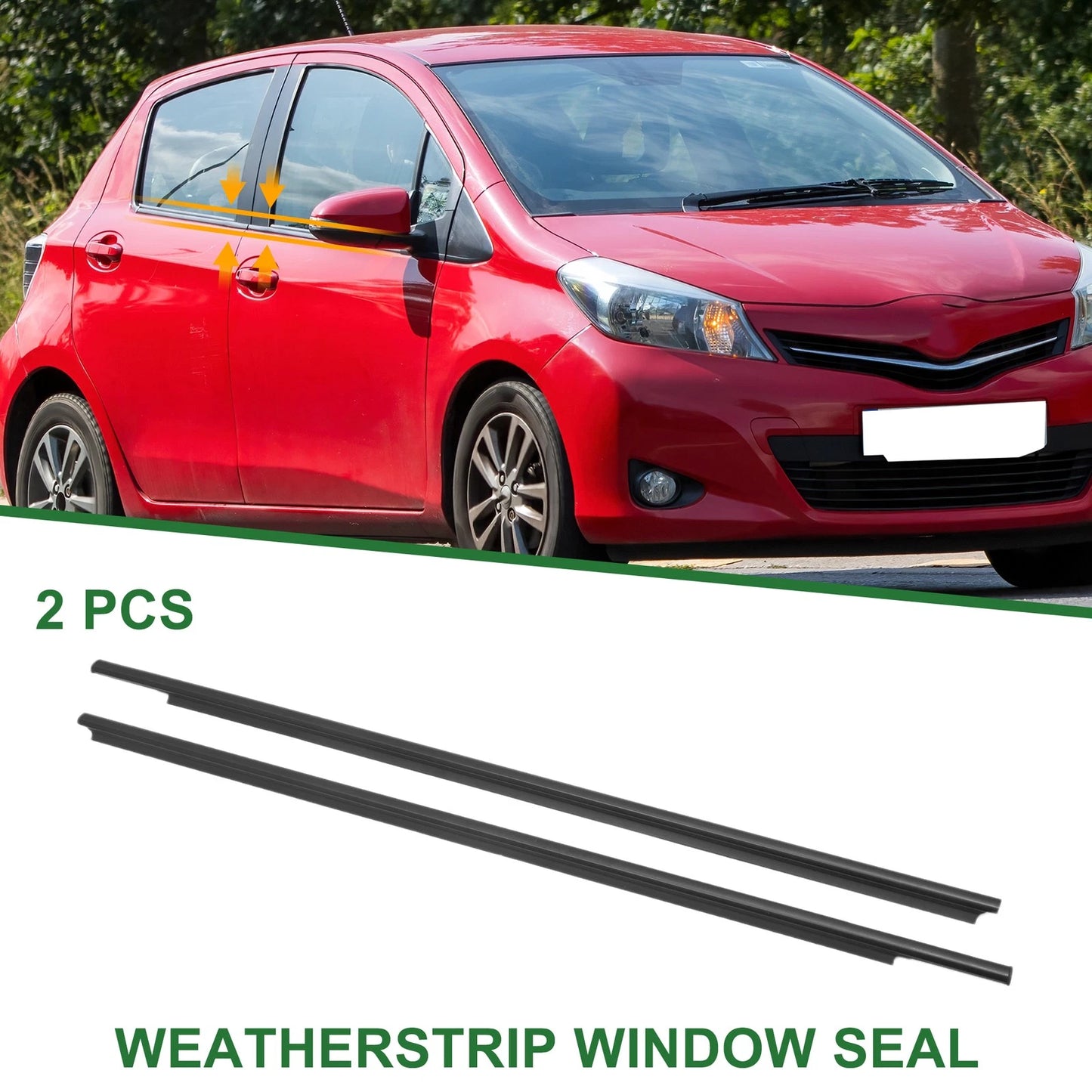 Front Left Right Weatherstrip Window Seal for Toyota Yaris (2006-2011)