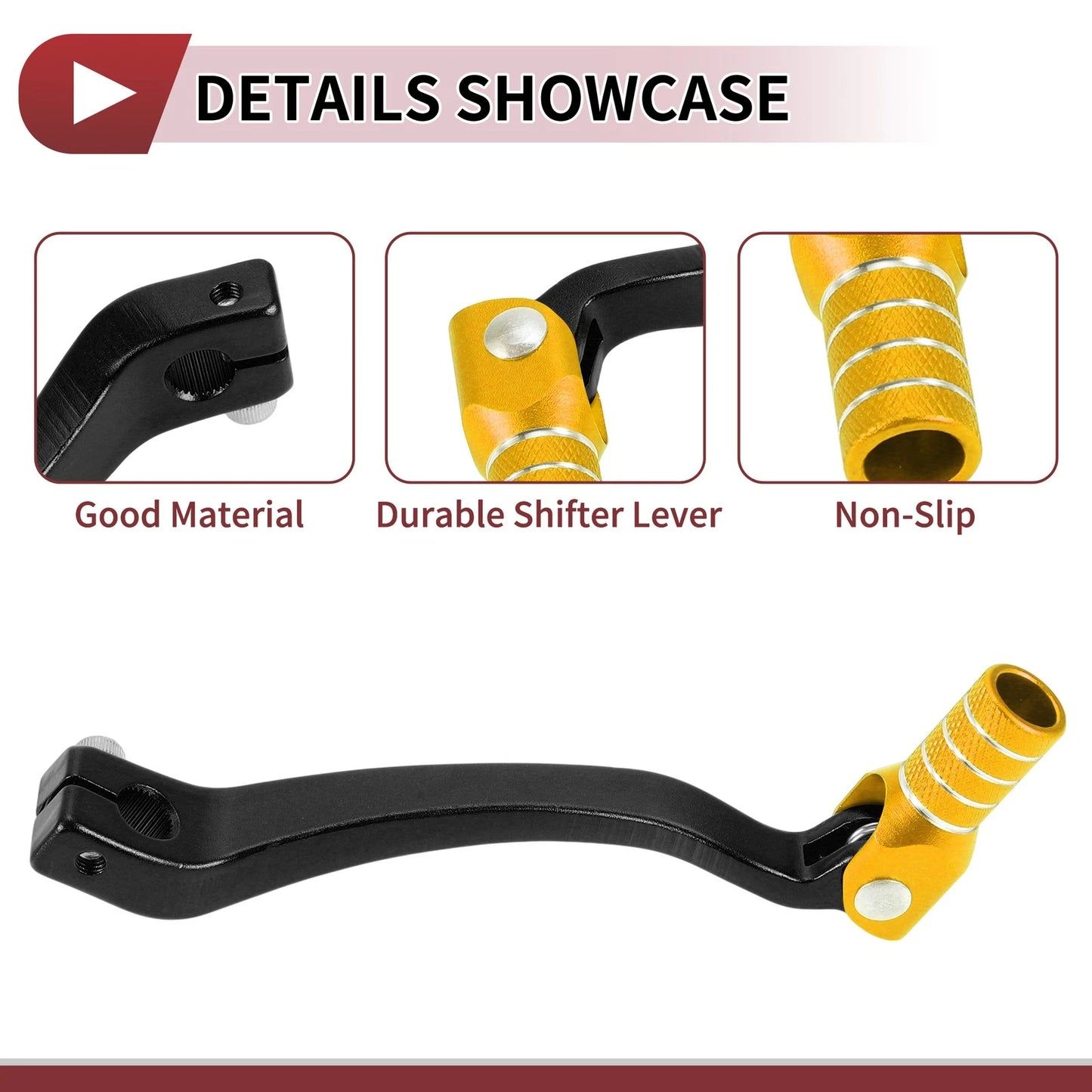 1 Pc Folding Gear Shifter Lever for Kayo T6 Gold Tone