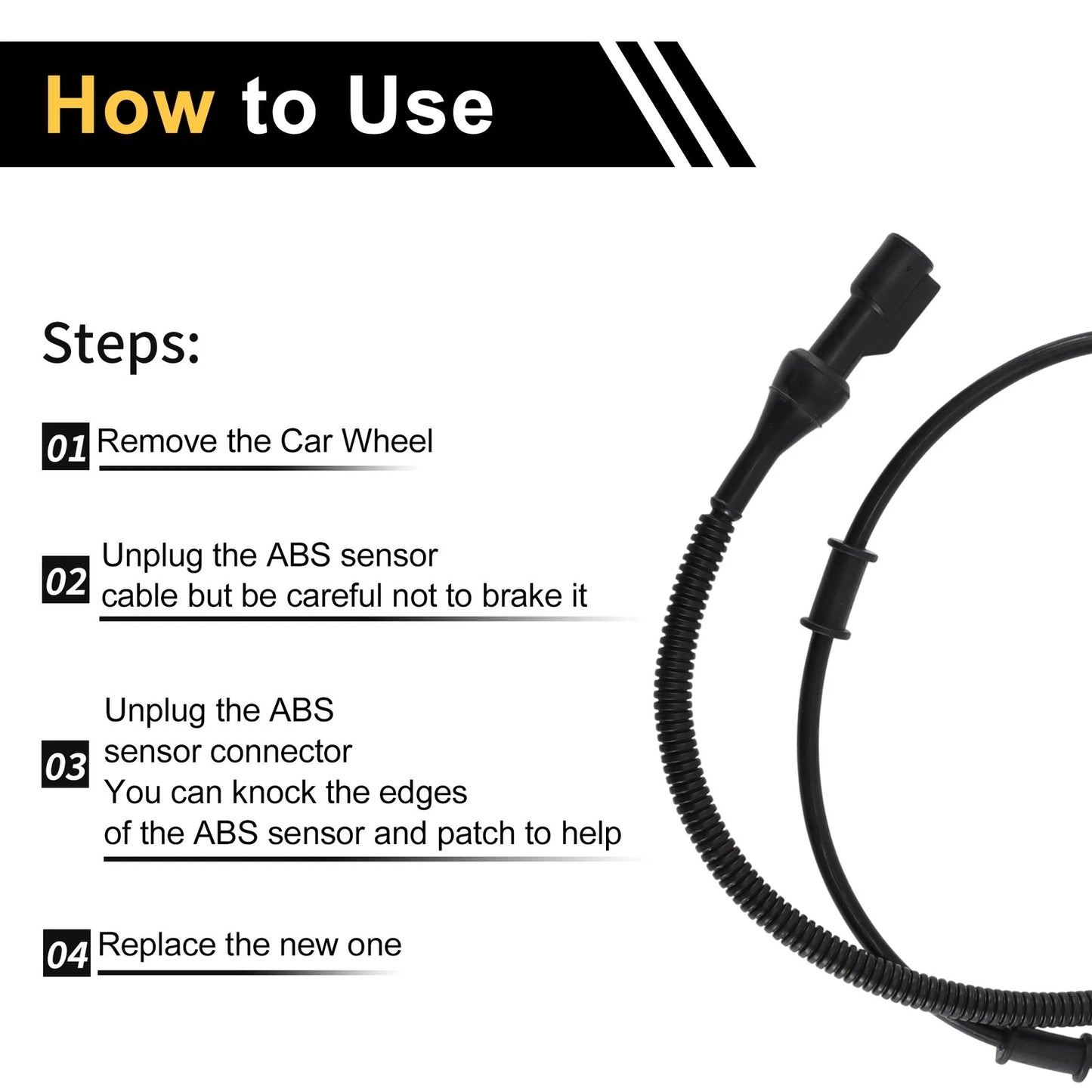 ABS Wheel Speed Sensor for Ford F250 F350 F450 Super Duty (2001-2004)