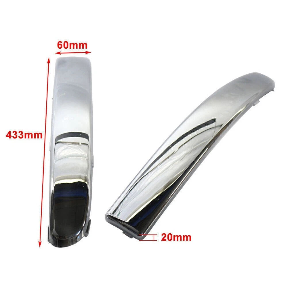 Chrome Front Bumper Moulding Trim Covers for FIAT 500 (2007-2015)