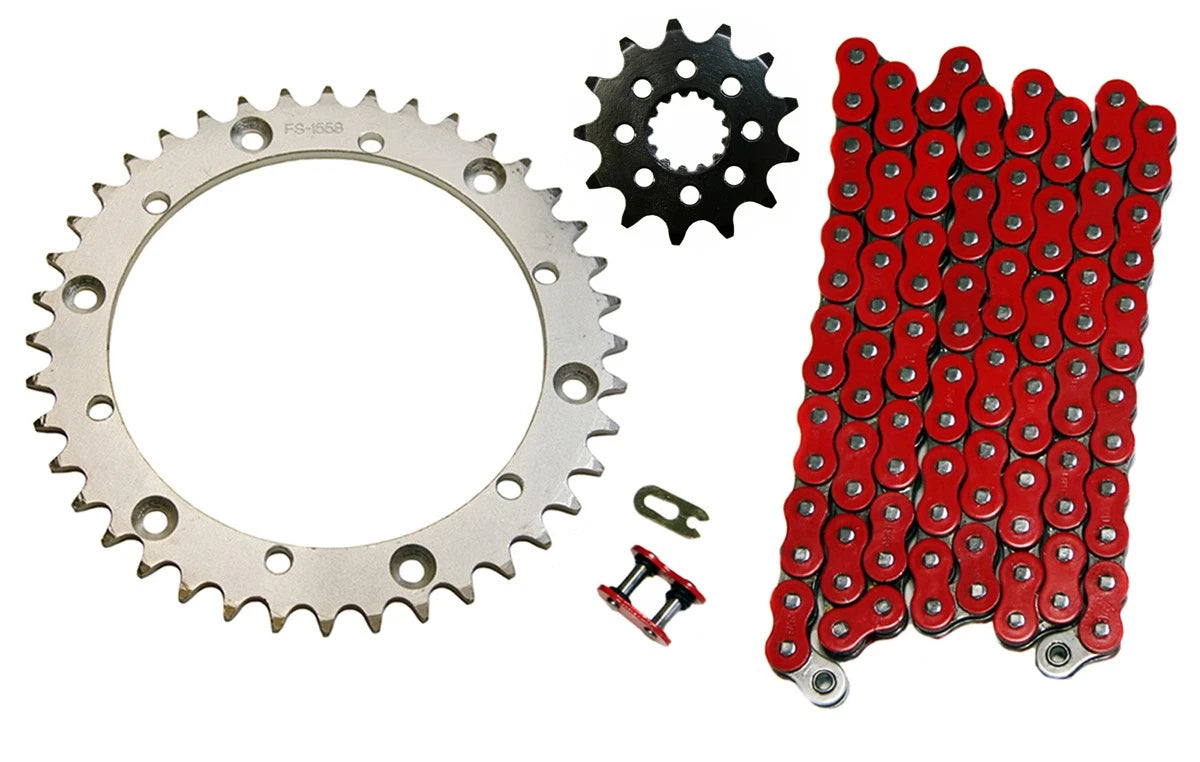 Red 520x92 O-Ring Chain & 13/40 Sprockets for Yamaha Raptor 660 (2001–2005)