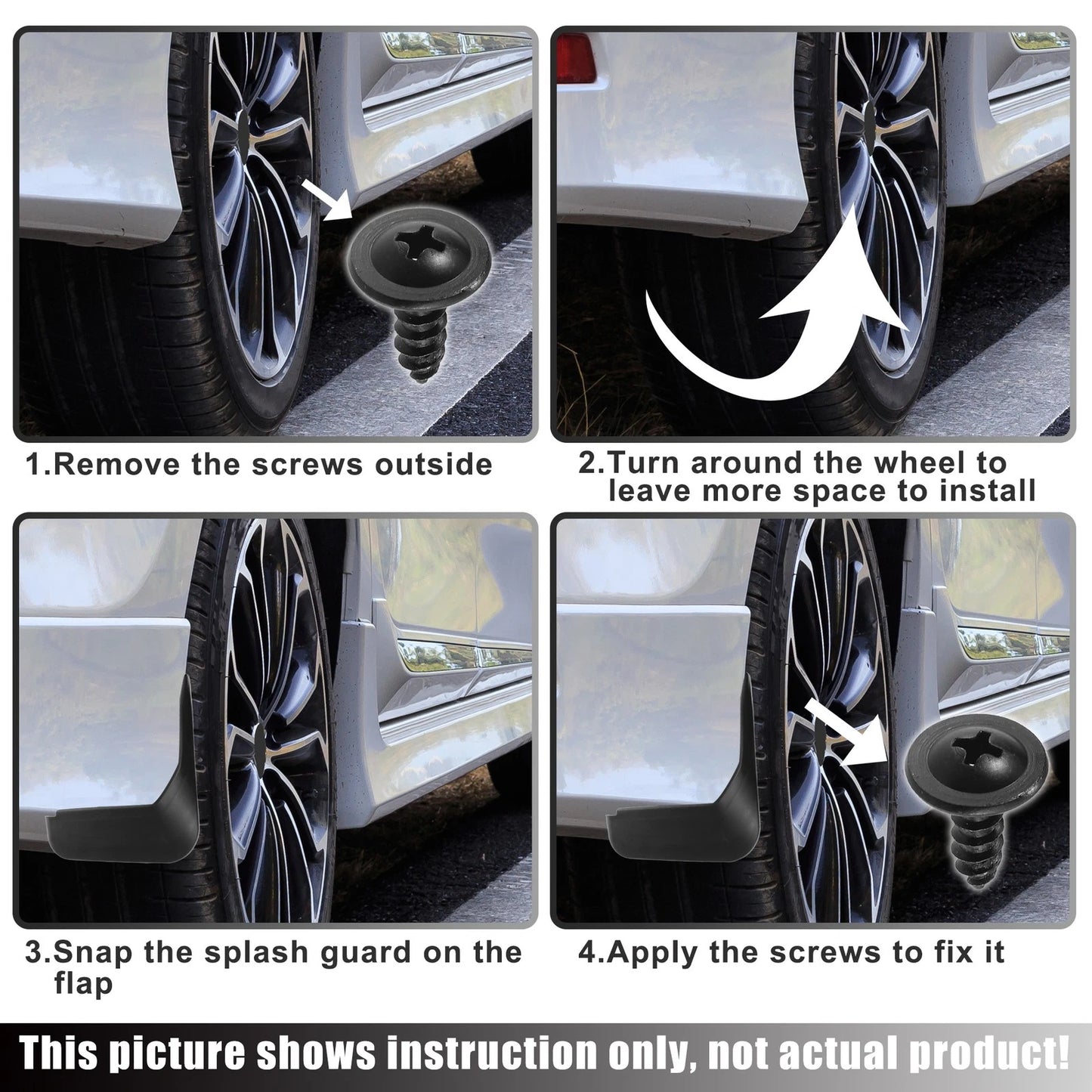 Mud Flaps Splash Guards for Toyota Corolla E90 Wagon (2007-2013)