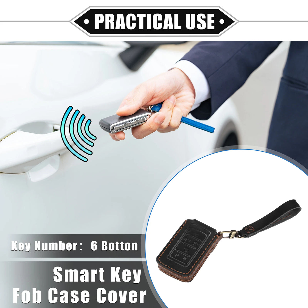 Remote Keyless Key Fob Cover for Jeep Grand Cherokee (2011-2023)