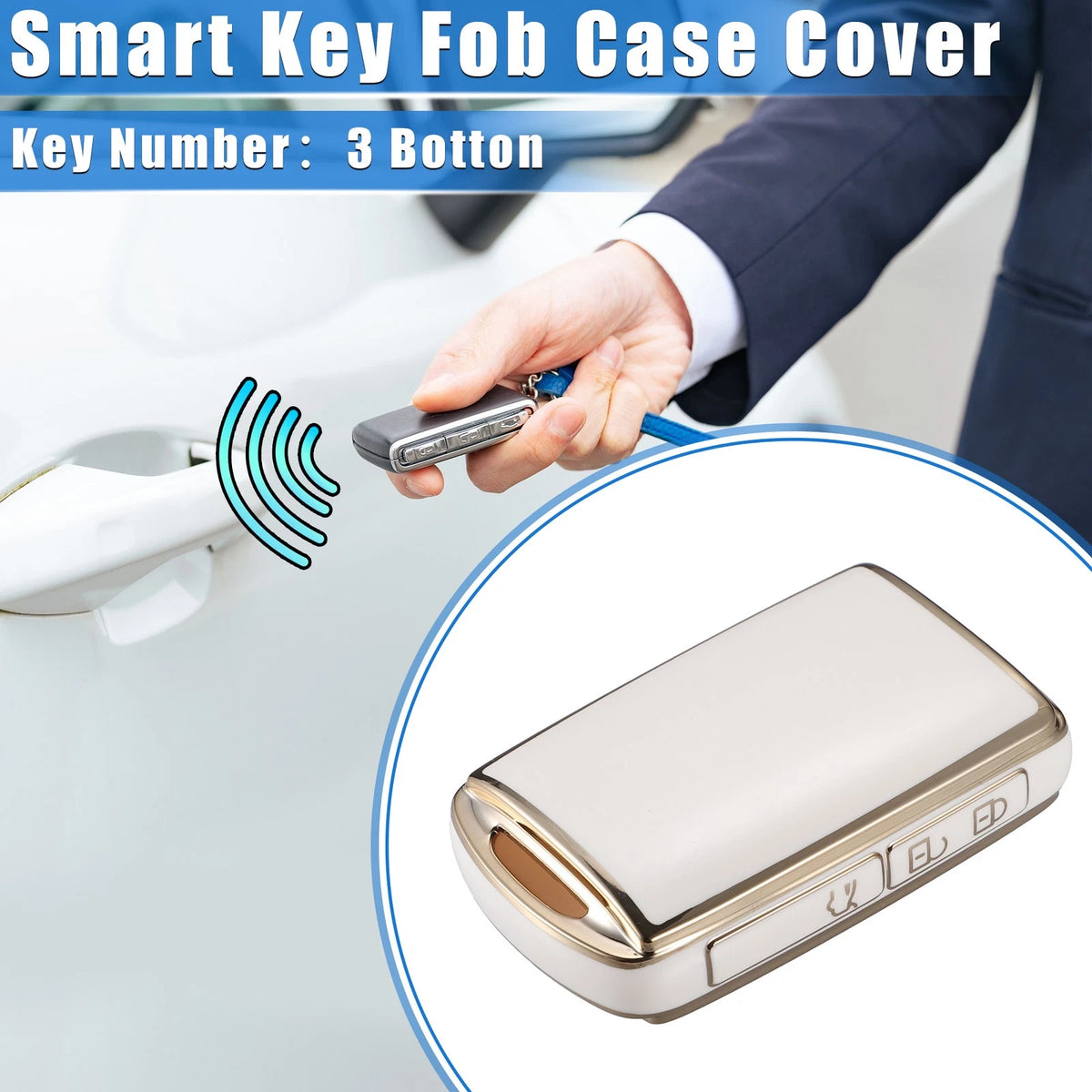 3 x Button Key Fob Cover for Mazda CX-5, CX-30, CX-9, 3 Hatchback (2012-2023)