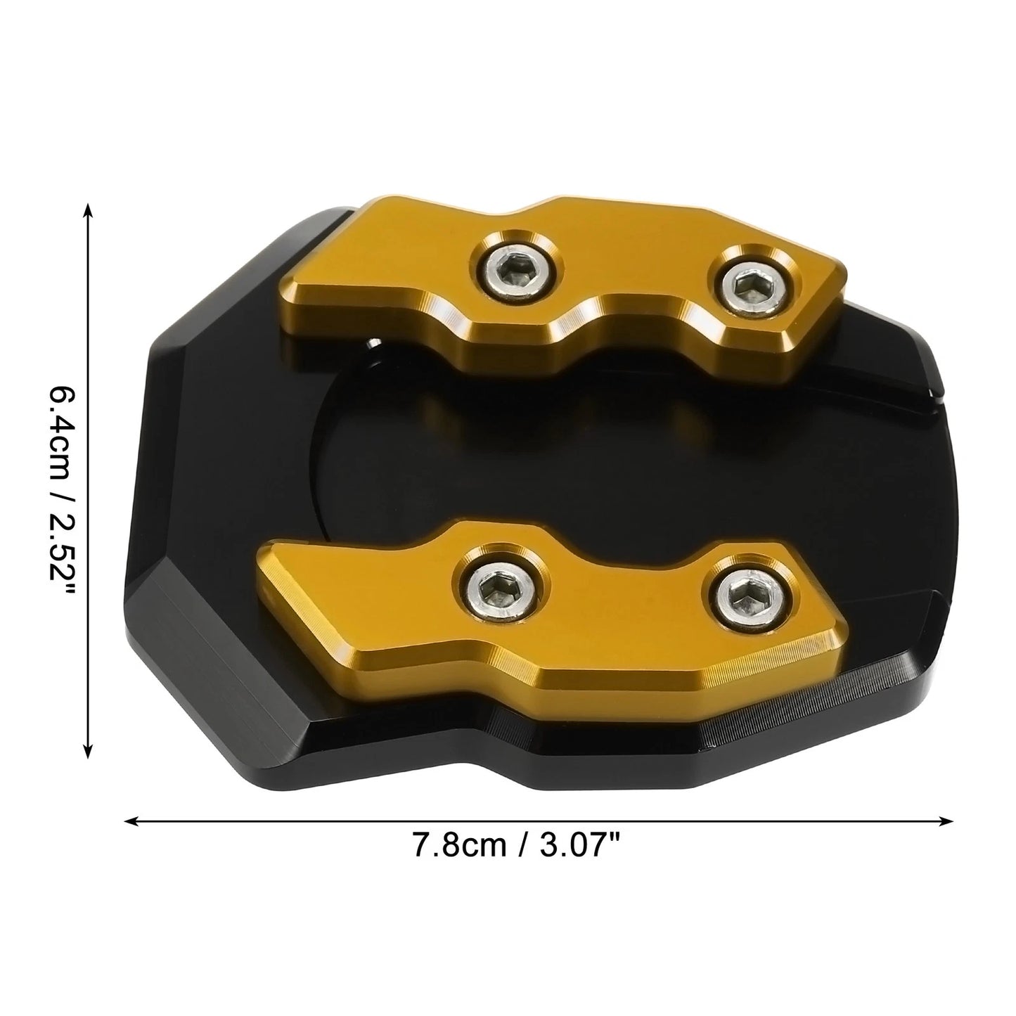 Kickstand Plate Pad for Honda Adv-160 Black Gold Tone (2022–2022)