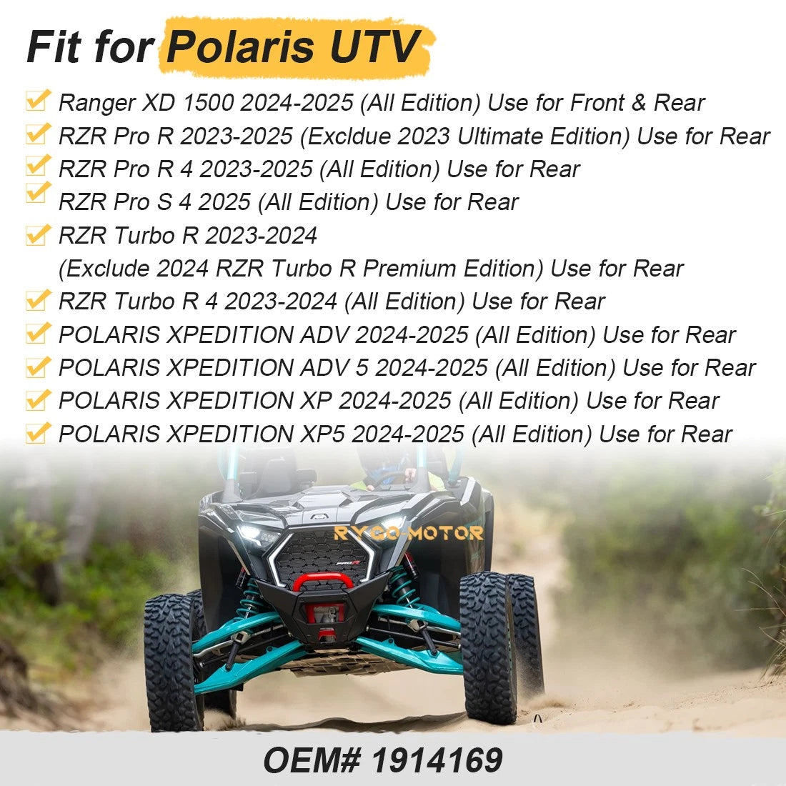 Rear Brake Rotor for Polaris XPEDITION ADV /XPEDITION XP (2024–2025)