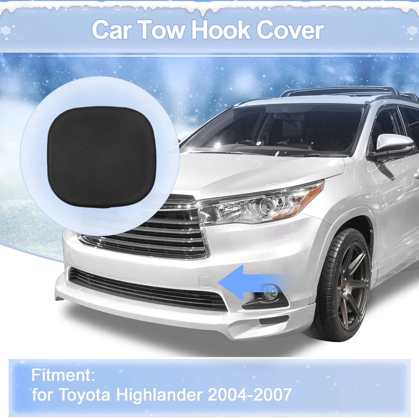 Left Front Car Tow Hook Cover Cap for Toyota Prius C Aqua (2012–2014)