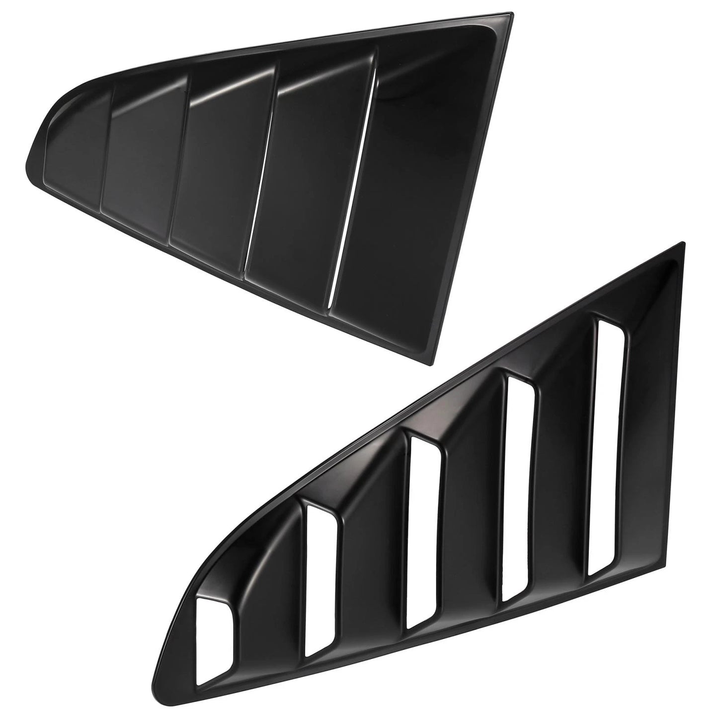 Car Rear Side Window Louvers Covers for Ford Mustang (2015-2019) Black