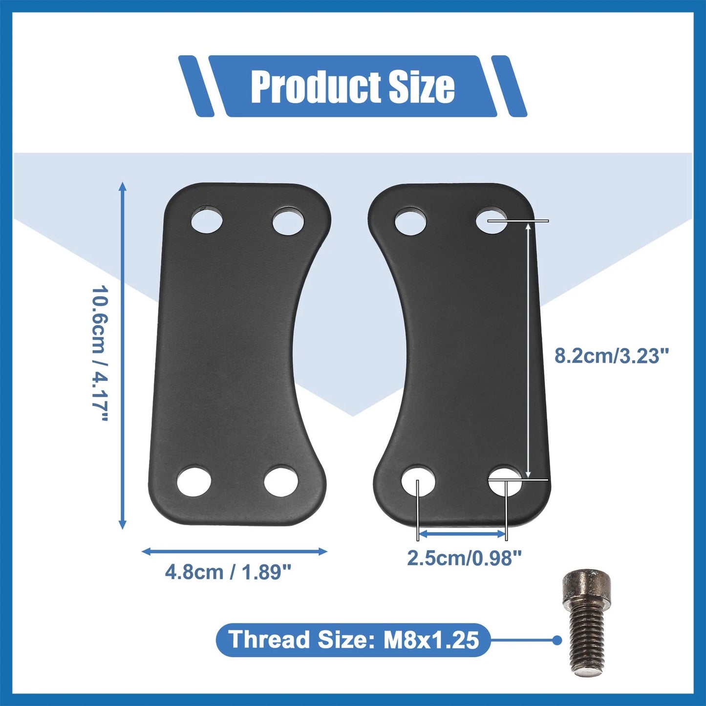Front Wheel Fender Risers Lift Bracket Adapter 21" for Harley