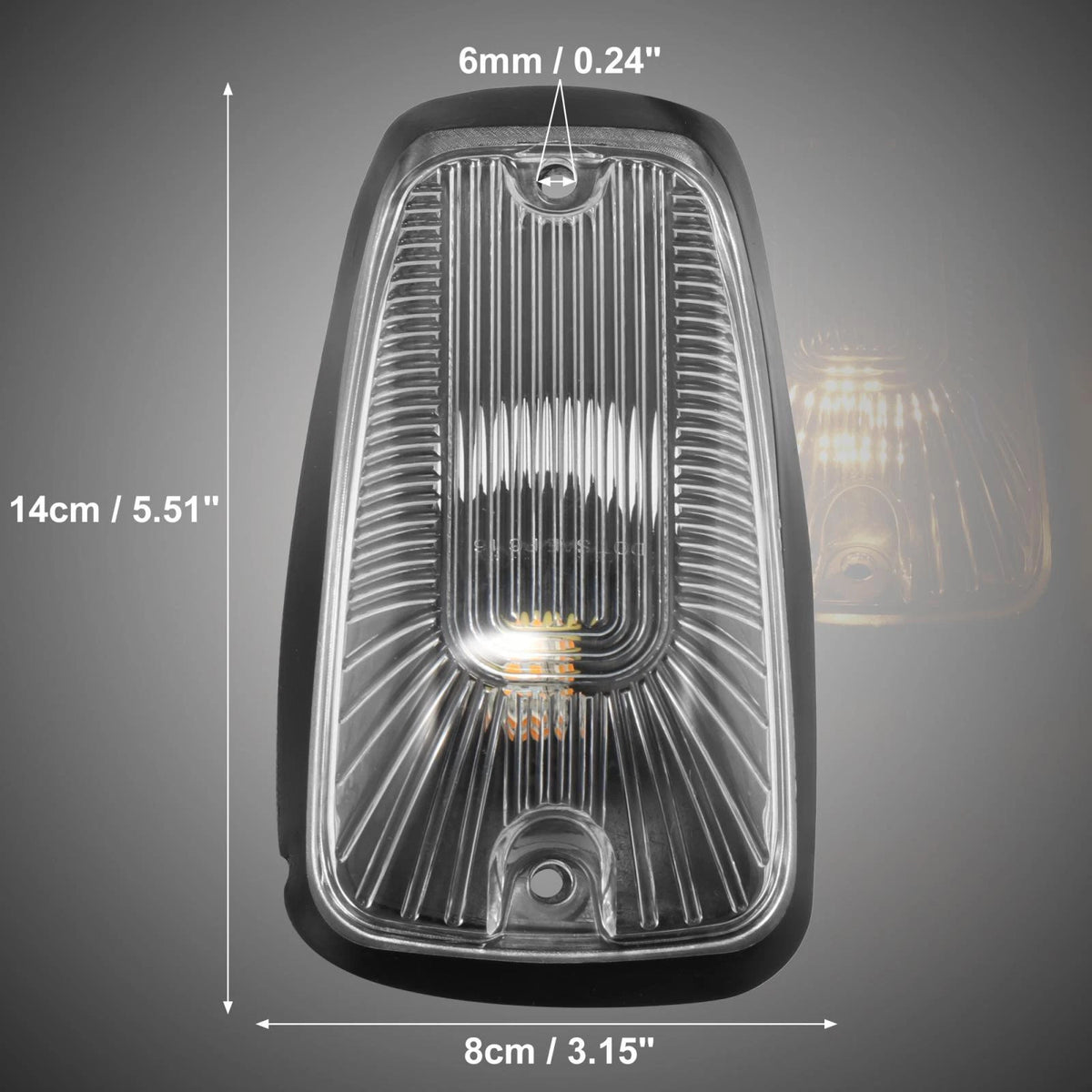 5 x Top Cab Marker Light Clear Cover Yellow for Chevrolet K2500 (1998-2000)