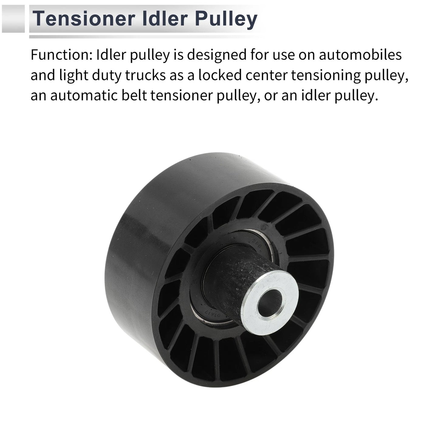 Drive Belt Idler Pulley for Ford Transit (2006-2014) - Black 1 Pc