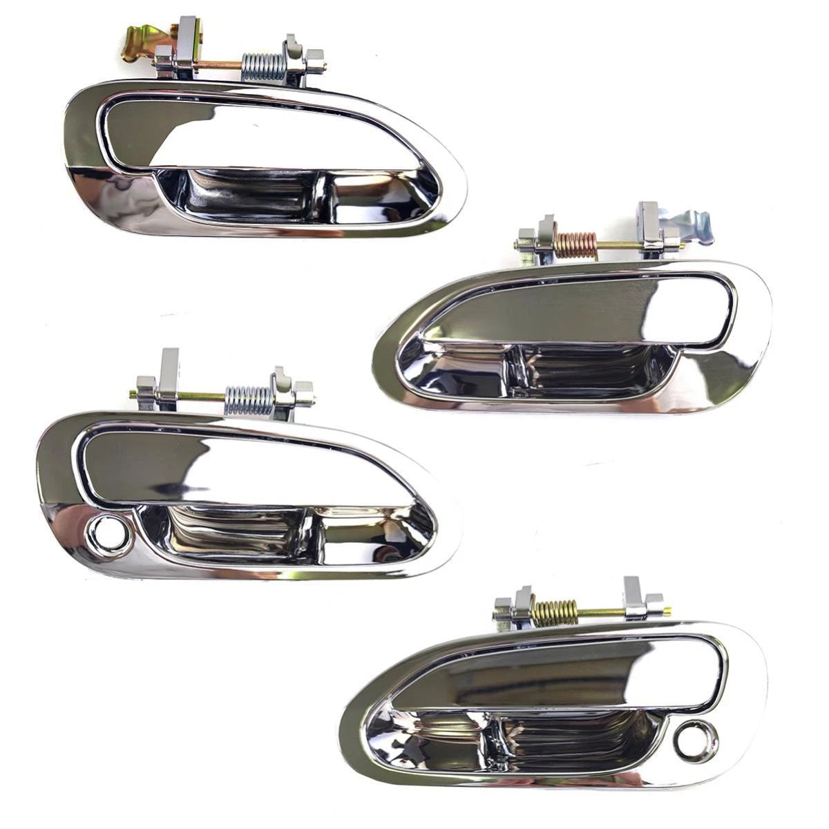 Exterior Outer Door Handle Chrome Set 4 Fits Honda Accord CG 4D Sedan 1998-02 D0