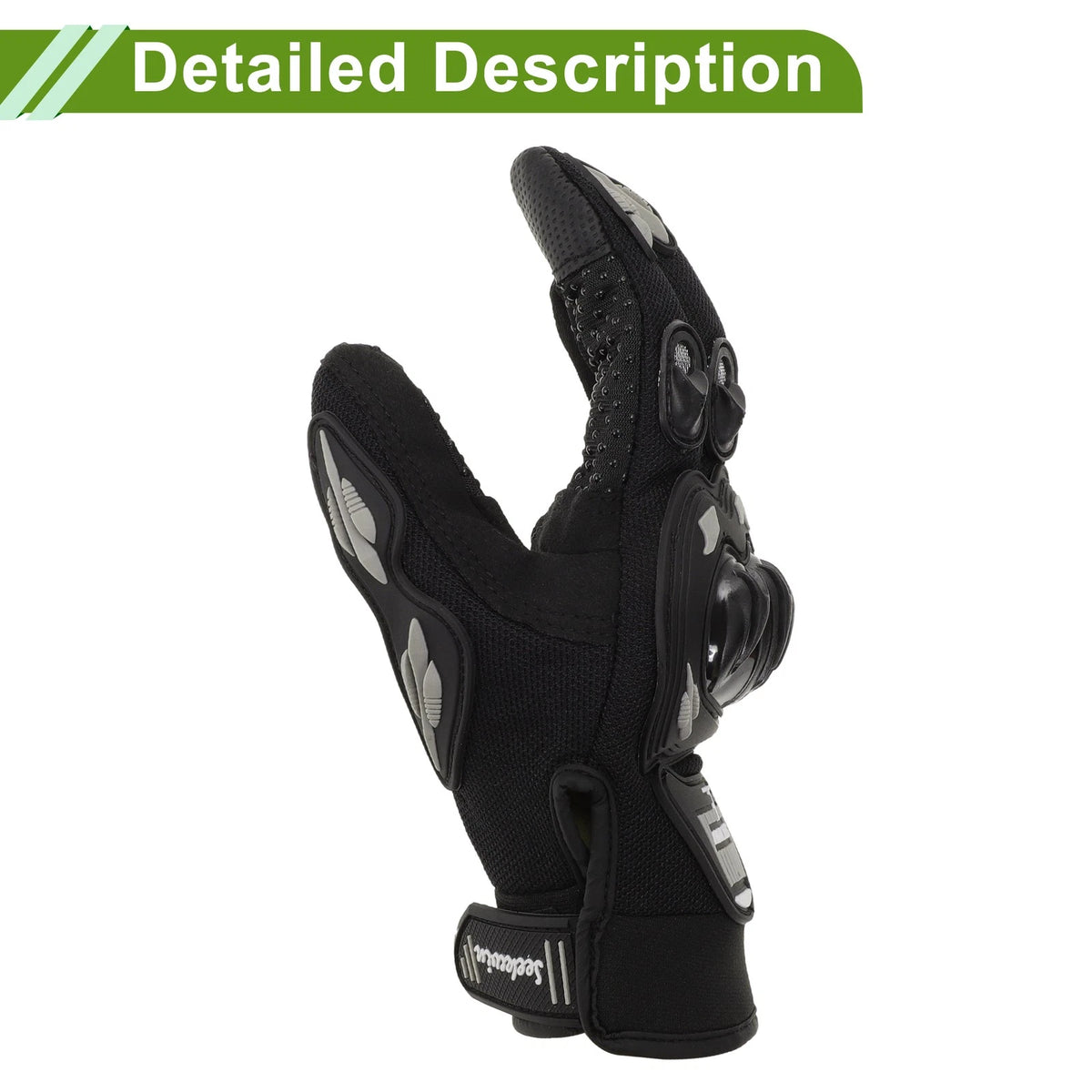 Pair / XXL / Motorcycle Gloves Breathable Full-Finger Nylon Outdoor Gray