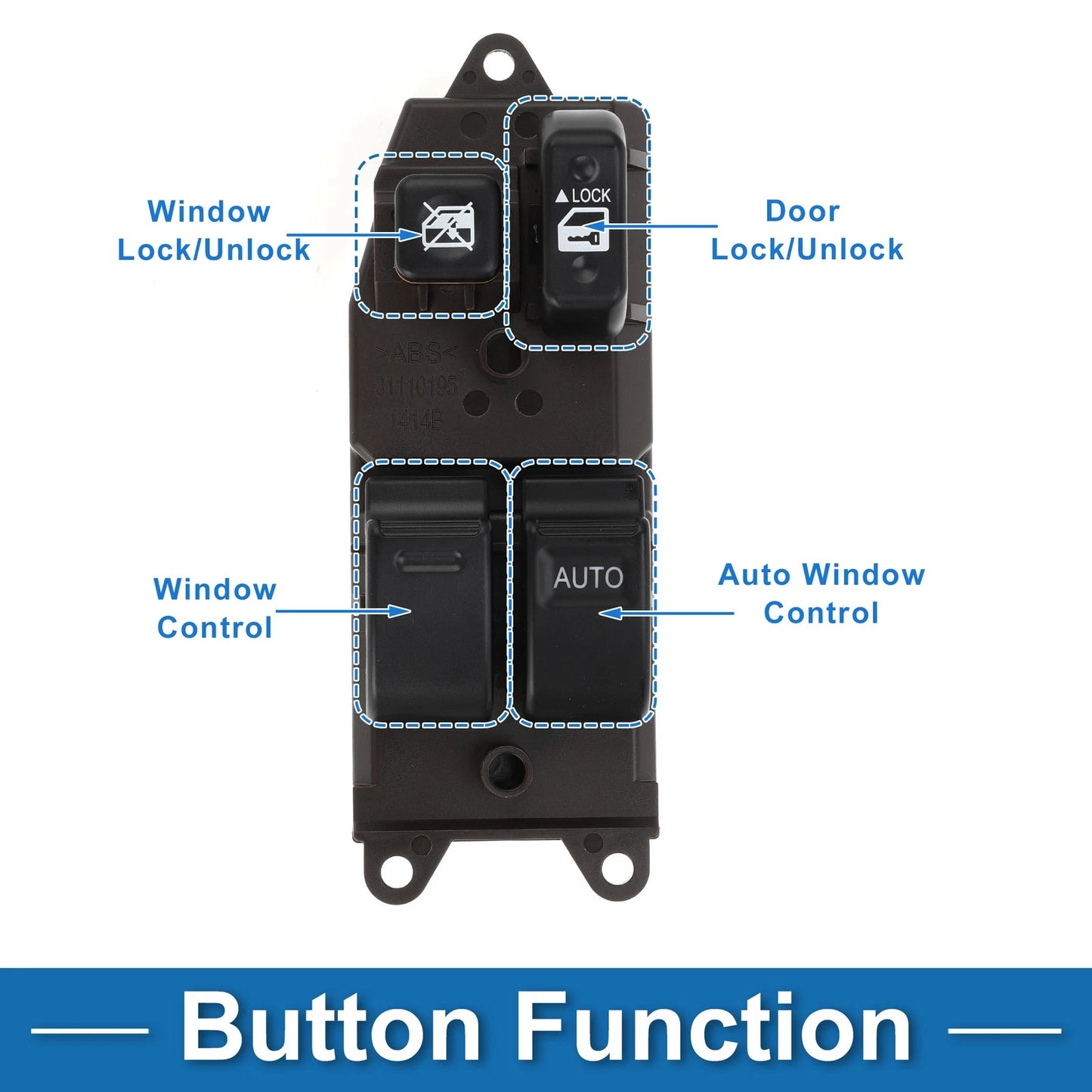 Front Right Side Power Window Switch for Toyota Hilux