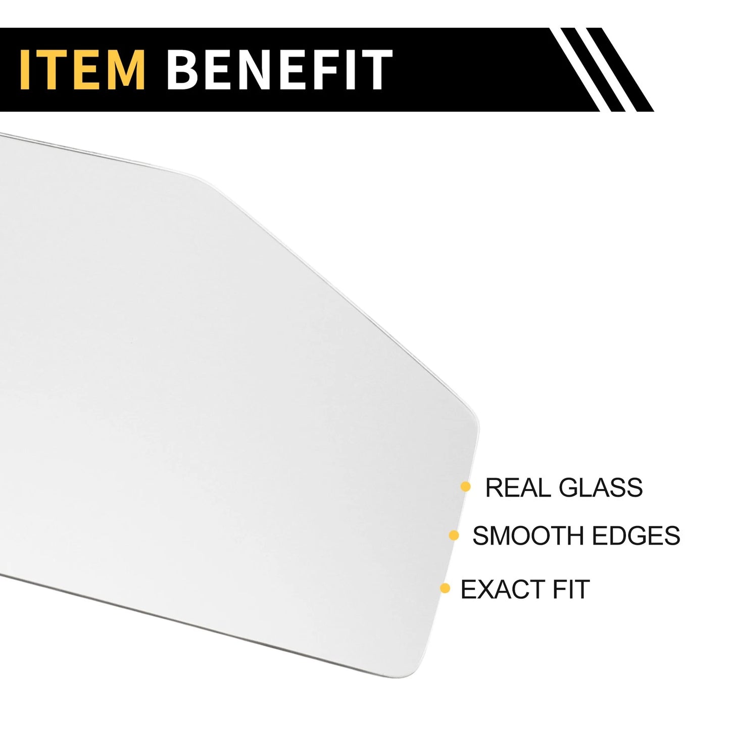 Left Side Mirror Glass Replacement for Ford Explorer (2006-2010)