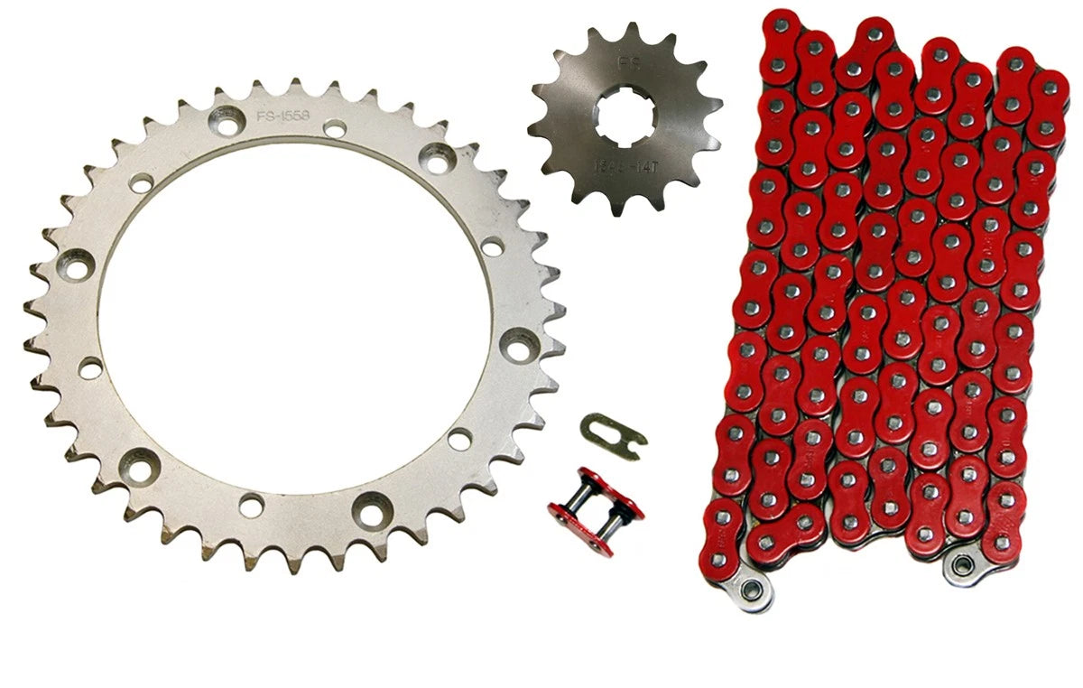 2 x 520x100 ORing Drive Chain&14/40 Sprockets for Yamaha Warrior (1989–2004)