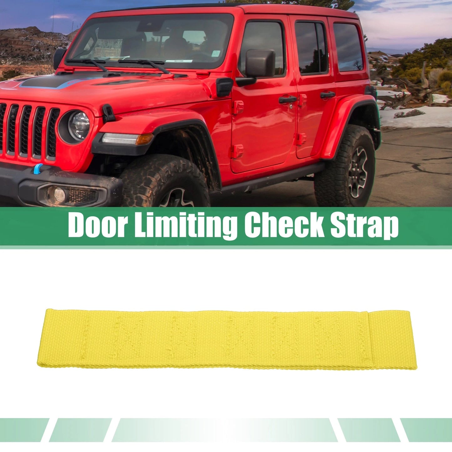 2 x Car Door Limiting Check Straps for Jeep Wrangler YJ (1987-1995)