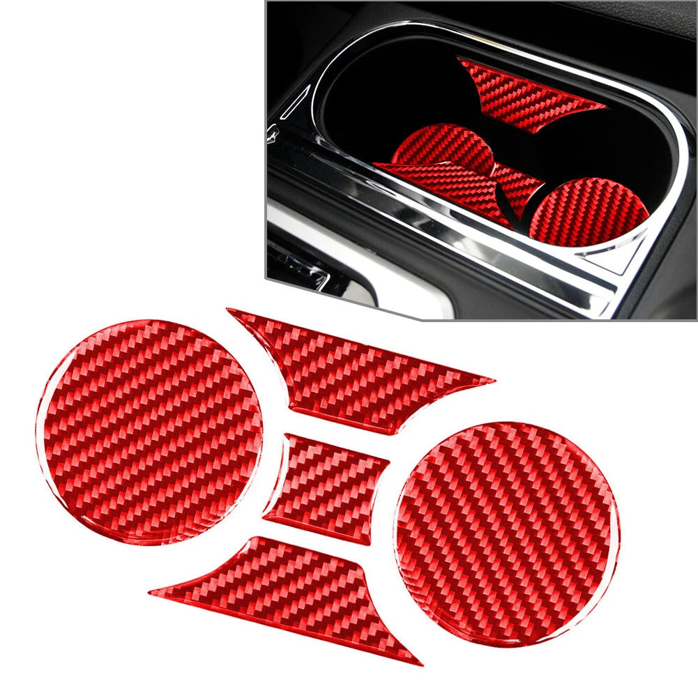 Carbon Fiber Cup Holder Panel Cover Trim for Toyota Tundra (2014-2021)