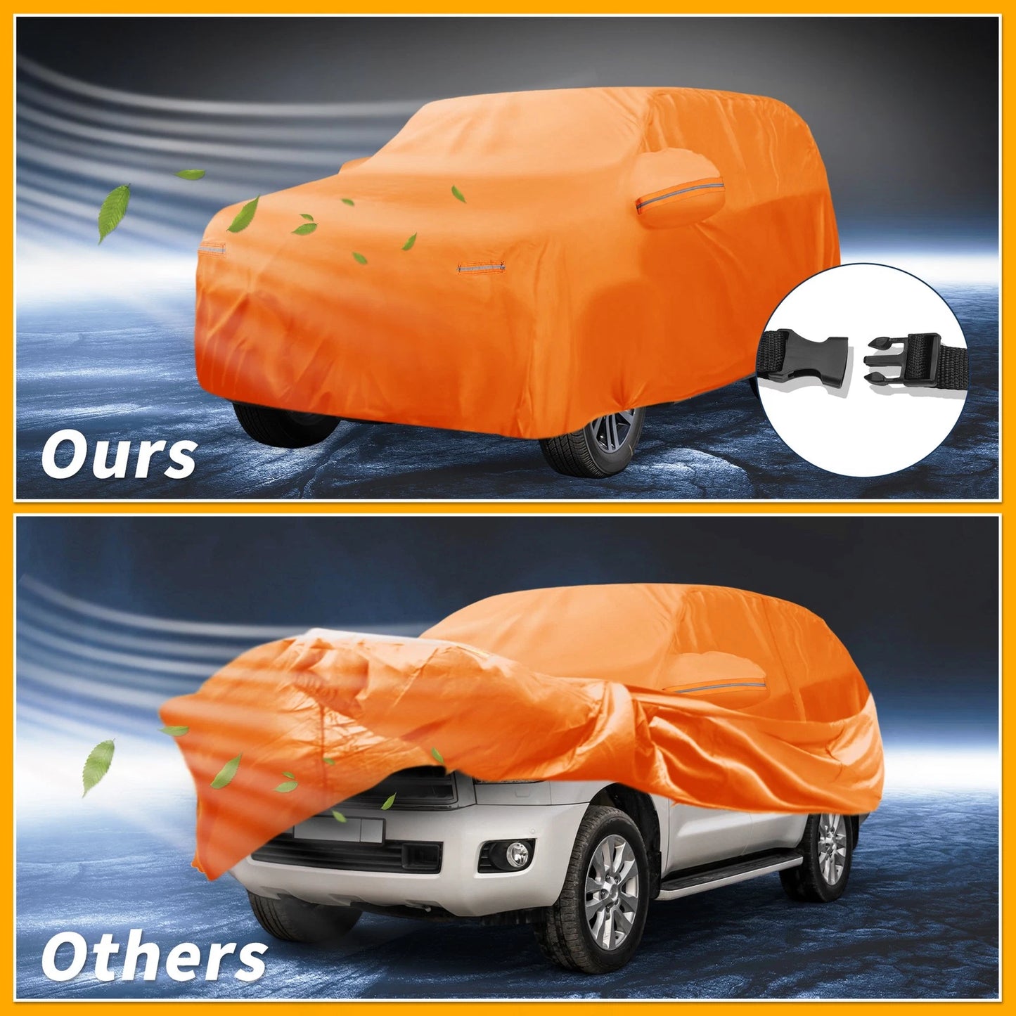 Waterproof All Weather Car Cover for Toyota Sequoia (210D-PU) (2001-2023)