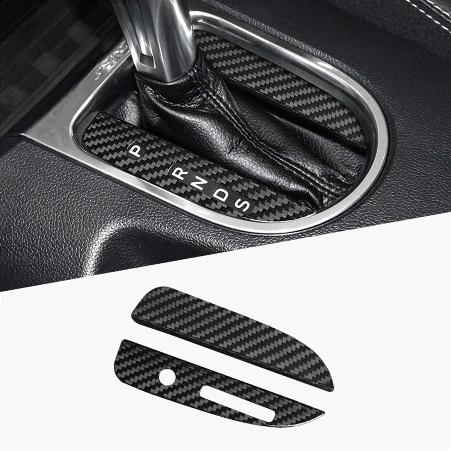 2 x Central Gear Shift Box Panel Covers for Ford Mustang (2015-2023)