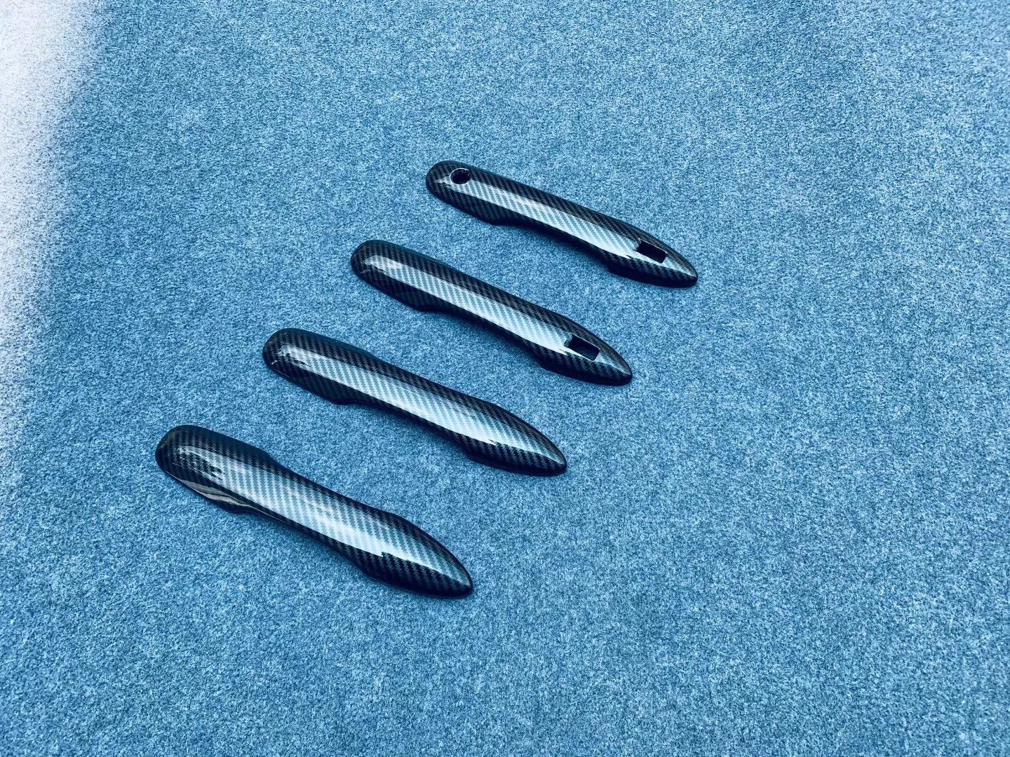 Door Handle Carbon Fiber Cover Trim for Toyota Harrier Venza (2020-2024)