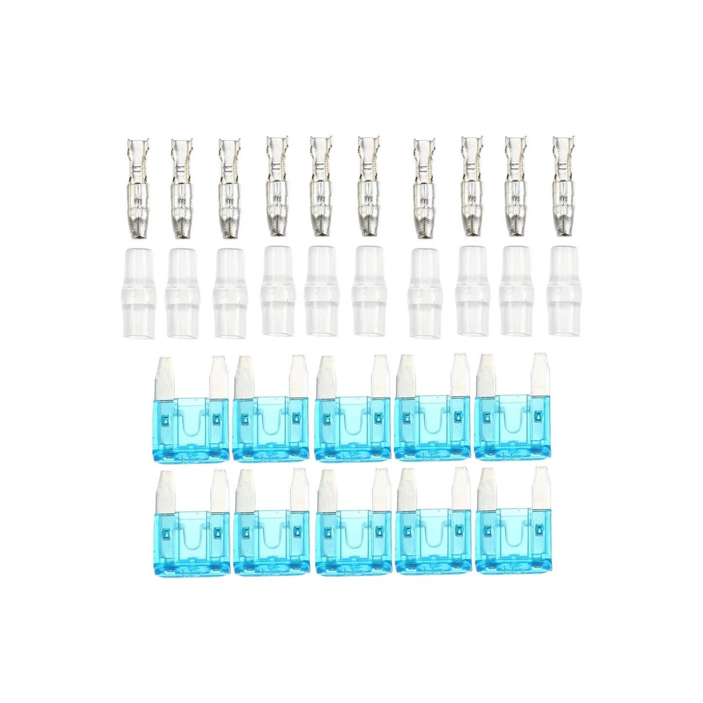 32V Mini Fuse Tap Adapter Kit 15A Blade Fuses for Cars & Boats