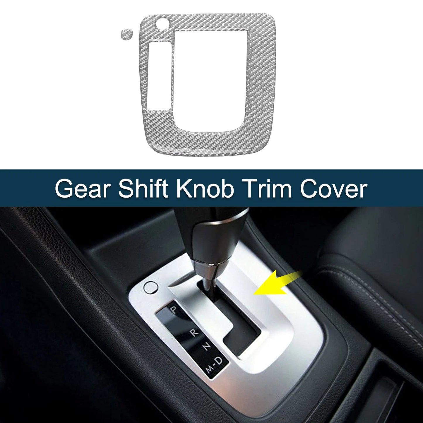 ABS Gear Shift Knob Cover for Subaru Impreza (2012-2014) Silver Tone