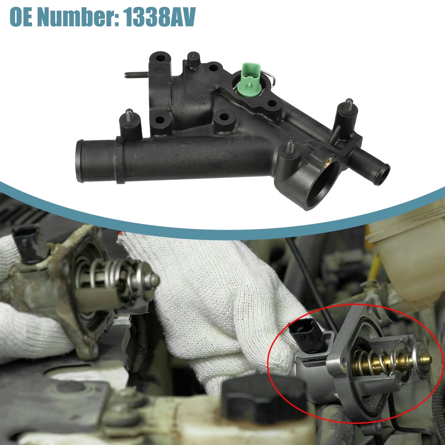 Coolant Thermostat Housing Assembly for Peugeot 307 (2005-2008)