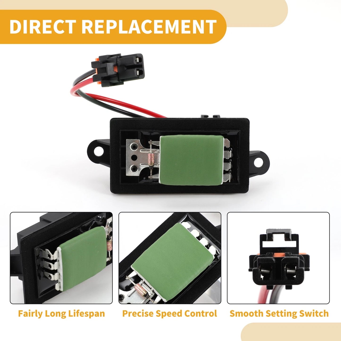 HVAC Blower Motor Resistor for Cadillac Escalade ESV GMC Yukon (2003 - 2006)