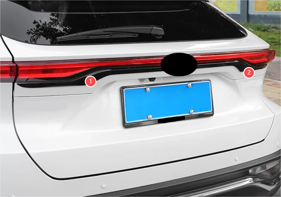 Glossy Black Rear Light Taillight Lid Cover for Toyota Harrier Venza (2020-2024)
