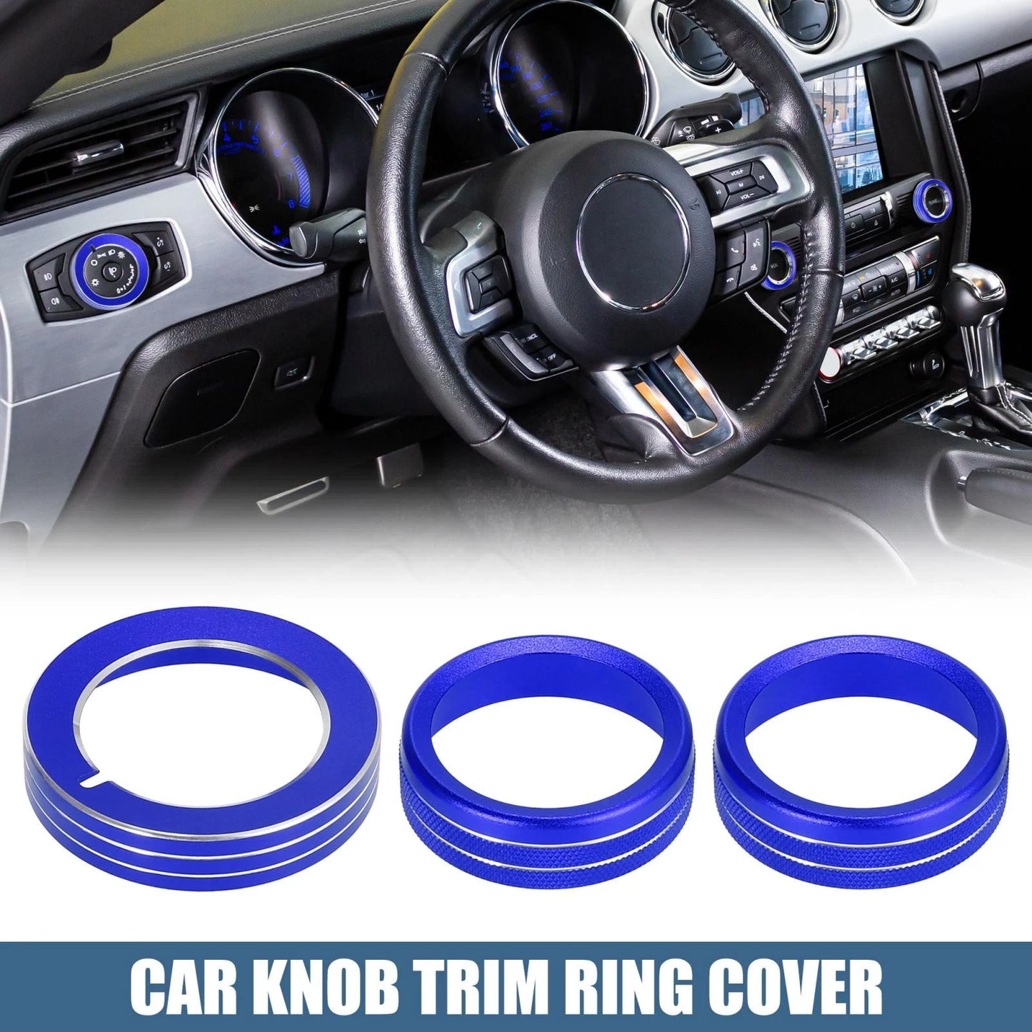 Headlight Control Button Trim Cover Set for Ford Mustang