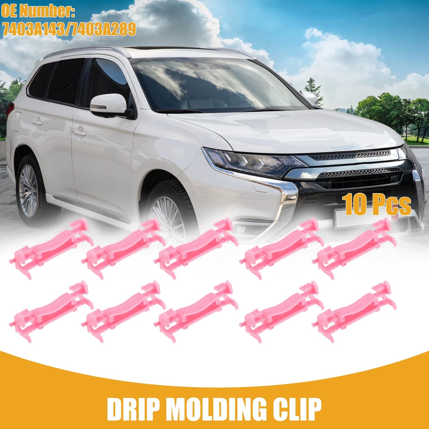 10 Pcs Roof Fastener Clips for Mitsubishi Outlander (2013-2023)