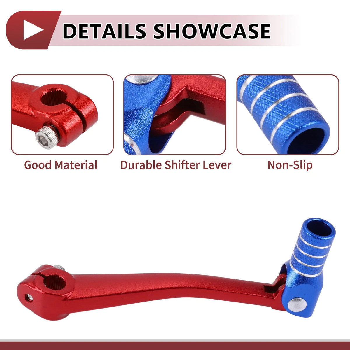 Folding Motorcycle Gear Shifter Lever 1 Pc Red Lever for Bosuer 125