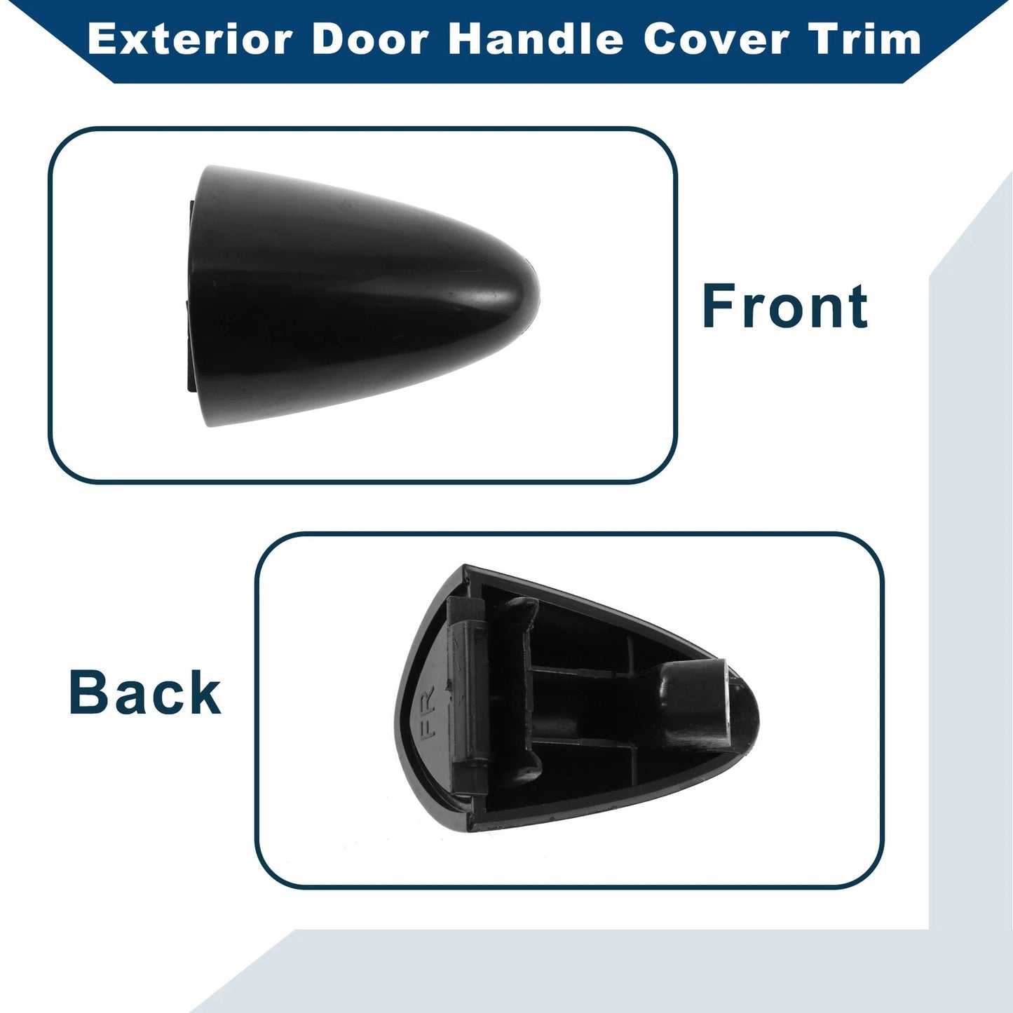 Black Exterior Door Handle Cover Trim for Kia Optima (2011-2016) 1 Pcs