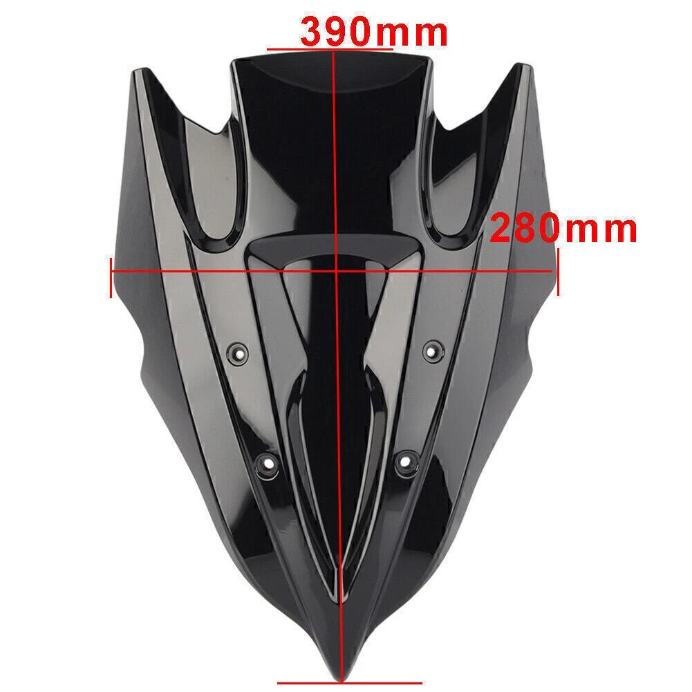 Silver Double Bubble Windshield for Kawasaki Z250 Z300 (2013-2017)