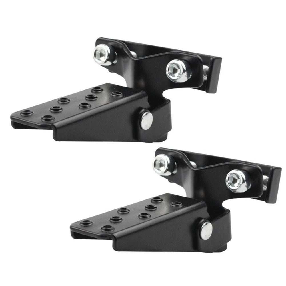 Pedals for Diverse Motorcycle Metal Passenger Black Silver