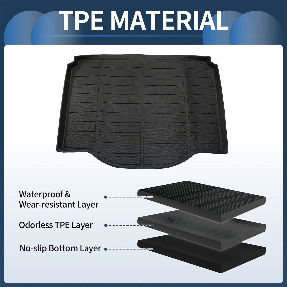 Trunk Mat for Chevrolet Trax (2014 - 2023) Cargo Liner for Buick Encore (2013 - 2023)