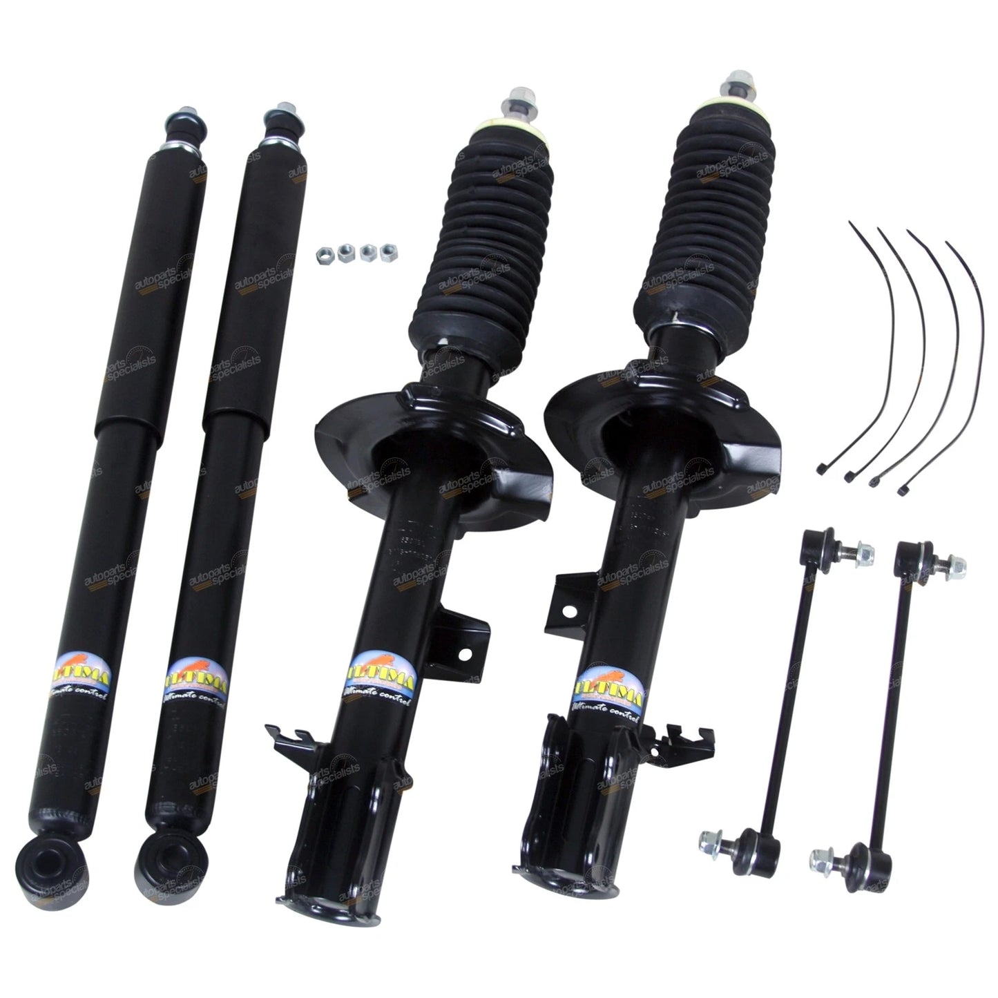 4x Front + Rear Gas Strut / Shock Absorbers for Ford Escape (2001-2010)