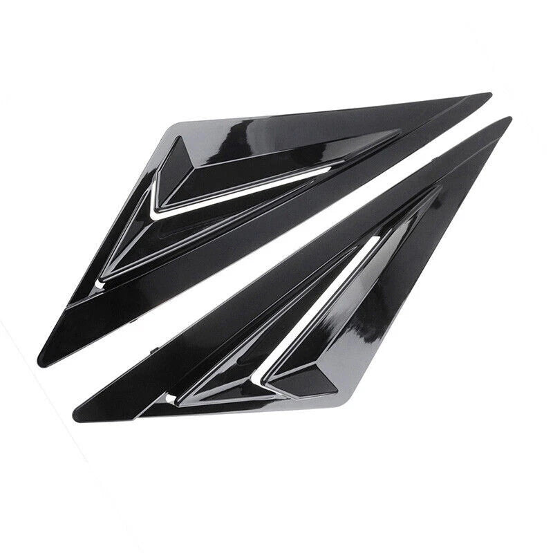 2 x Gloss Black Side Vent Window Louvers for Hyundai Elantra (2021-2024)