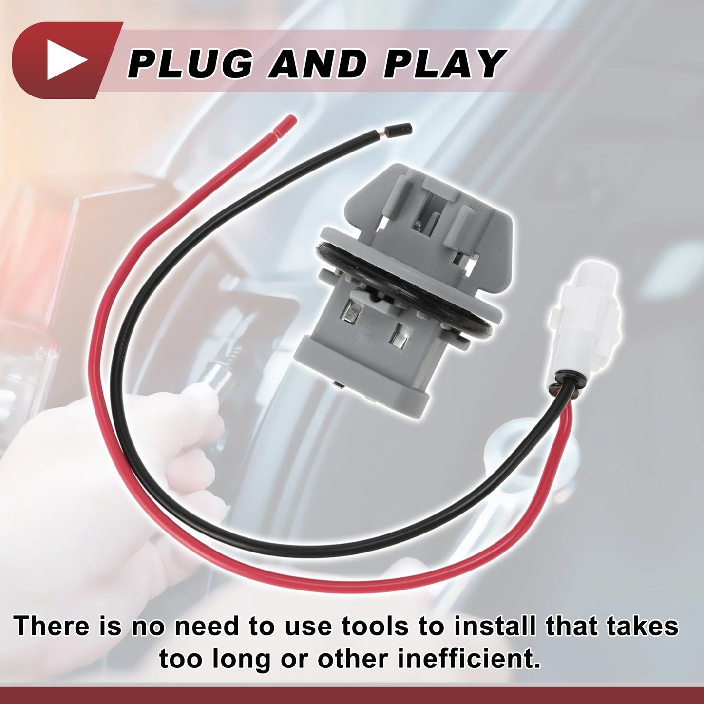 Rear Fog Light Socket Wiring for Toyota Land Cruiser (2017-2024)