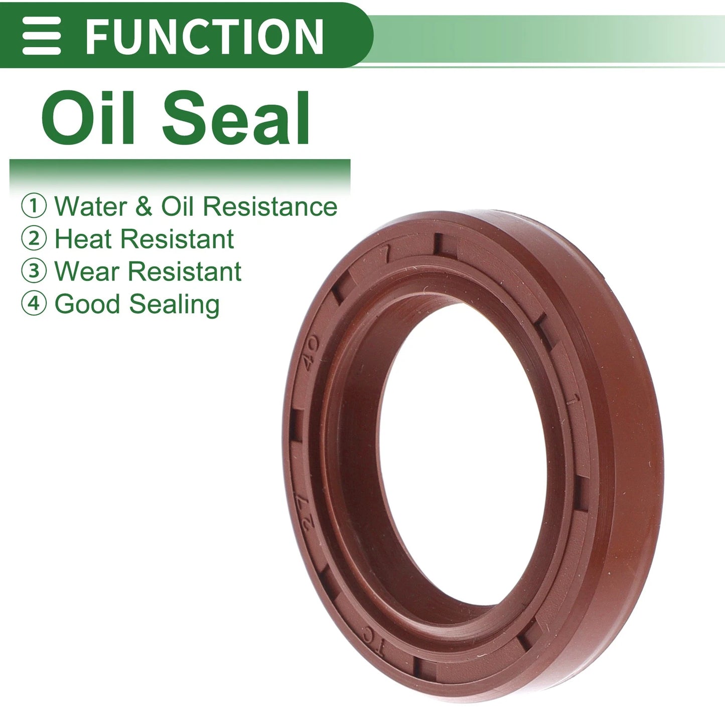 Oil Seal 27x40x7mm 5 Pcs Seal Ring Rotary Shaft Seal FKM Rubber for Make Model